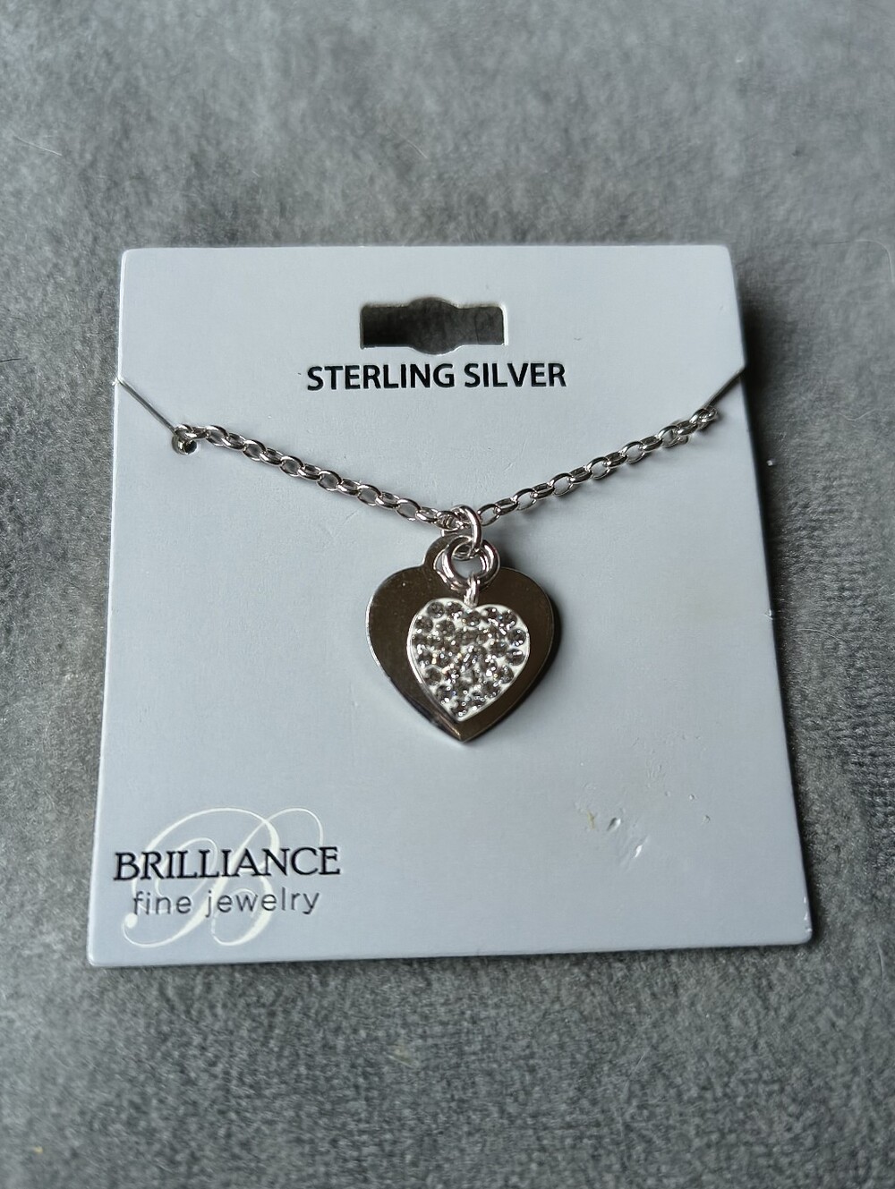 Sterling Silver 18" Heart Pendant Necklace